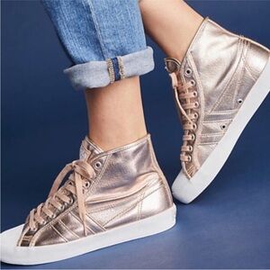 Gola Coaster Gold Metallic High Tops [S9711]